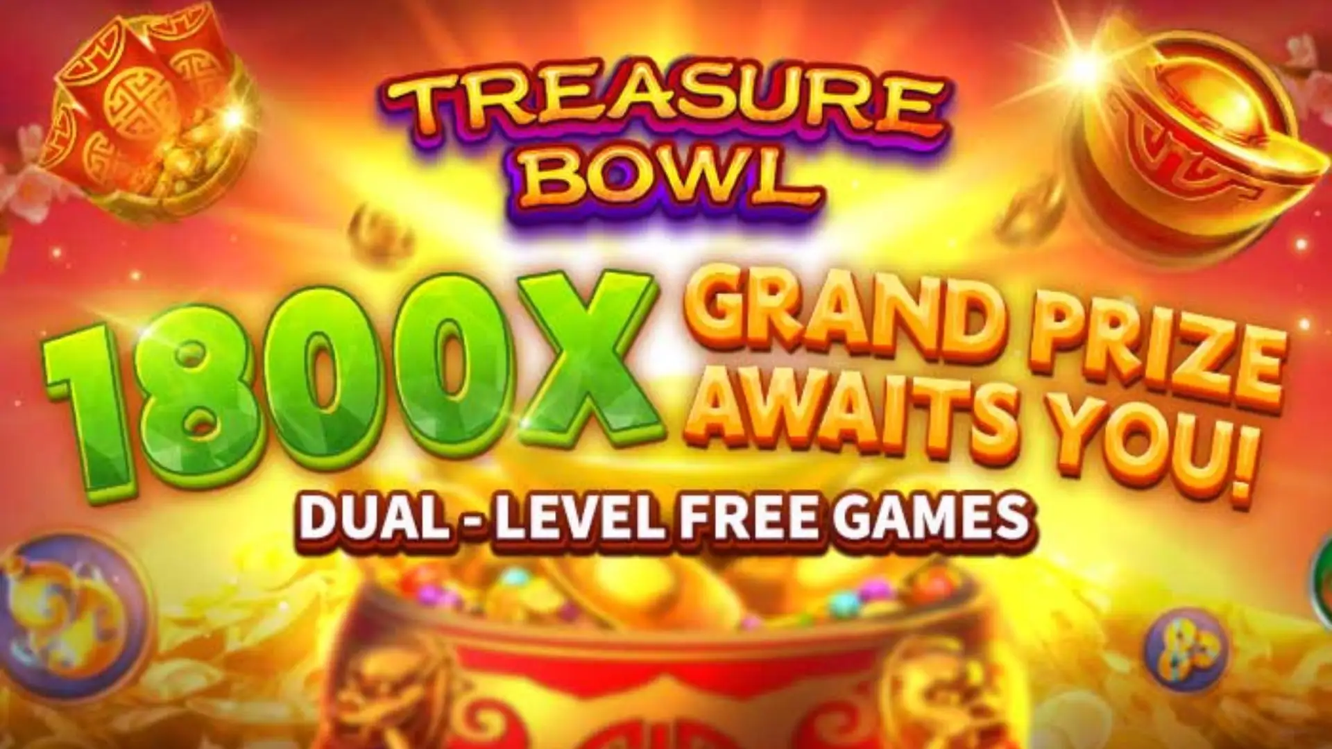 Multiplicadores Treasure Bowl 36t - 7777x Máximo com Tigela Dourada